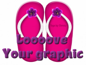 Nice pink flip flops
