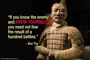 If you know the enemy and know yourself, you need not fear the result ...