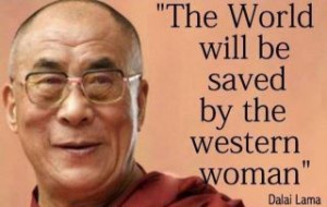 Dalai Lama western woman crop