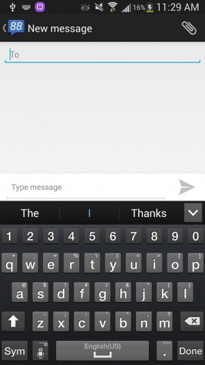 If you tap on New message , you'll see that the Attachment icon is now ...