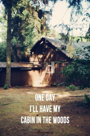 One day I'll have my cabin in the woods.