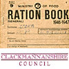 Logo and image for Our War Rationing section of the Clackmannanshire