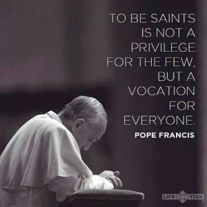 Pope Francis quotes. Saints. Sainthhod. Called to Saintliness. Saint ...