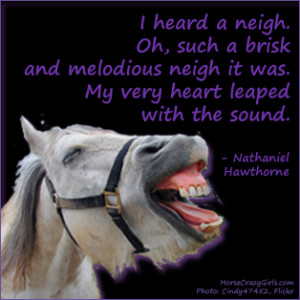 Horse Quote by Nathaniel Hawthorne
