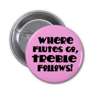 Pink Flute Treble Music Button