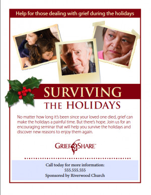 ... tools GriefShare offers to churches that offer Surviving the Holidays
