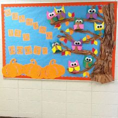 Fall Bulletin Board Ideas With Owls Fall bulletin board, owl