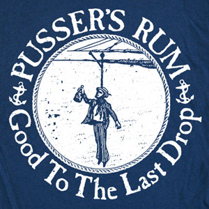 PUSSER'S RUM T SHIRT VINTAGE BEER BRITISH NAVY LIQUOR TEE DESIGN