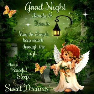 friends May the angels keep watch through the night. Have a peaceful ...