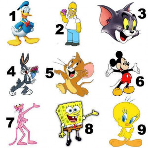 name of these famous l cartoon characters by the real names of famous ...