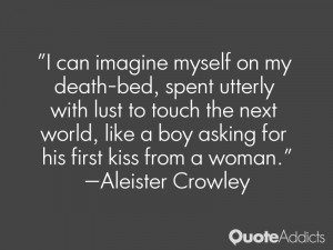 boy asking for his first kiss from a woman Aleister Crowley