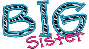 Big Sister Applique Set-3 sizes