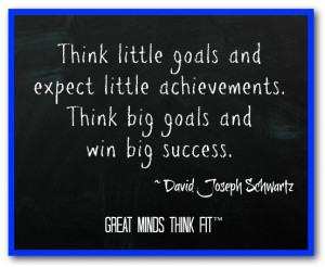 goals and expect little achievements think big goals and win big ...