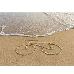 bicycle_drawing_on_the_sand_greeting_card.jpg?height=250&width=250 ...