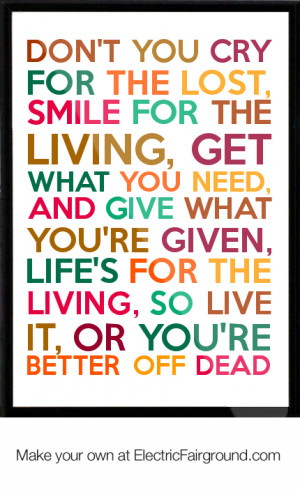 life is a boomerang what you give is what you get