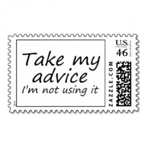 Funny office quotes joke humor postage stamps by Wise_Crack