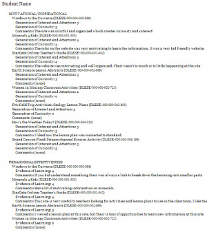 middle school educational resource page examples