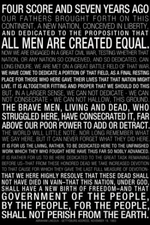 Gettysburg Address Black