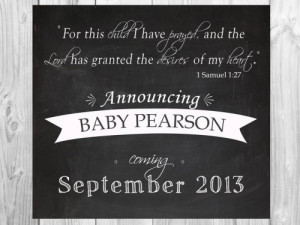 ... Samuel 1:27 pregnancy announcement/ we’re expecting document