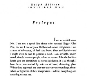 Invisible Man by Ralph Ellison.