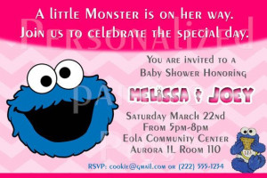 Baby Cookie Monster Baby Shower Invitation by PartiesPlus on Etsy, $9 ...