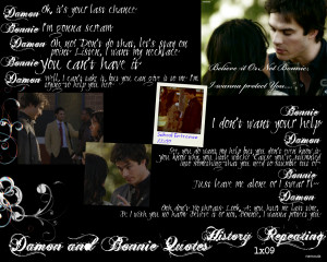 Damon & Bonnie Damon and Bonnie Quotes: Season One 1x09 History ...