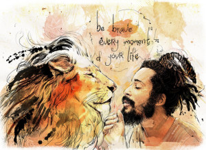 dreadlocks, dreads, lion, motto, phrase, power, rasta, reggae