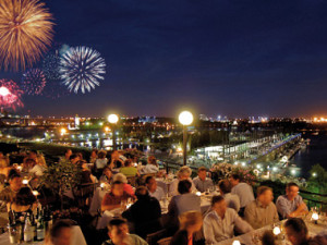 Place D'Armes terrace in Old Montreal