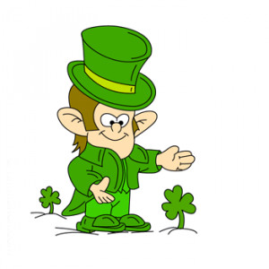 clover animated leprechaun top hat graphic image clipart free