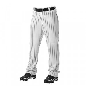 Alleson Athletic Open Bottom Baseball Pant with Pinstripes