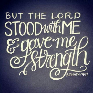 Strength comes from the Lord