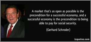 market that's as open as possible is the precondition for a ...