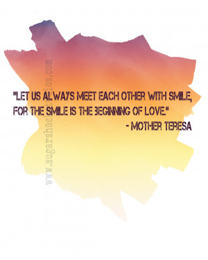 ... Let Us Meet With a Smile 11x14 Giclee Print - Inspirational Typography