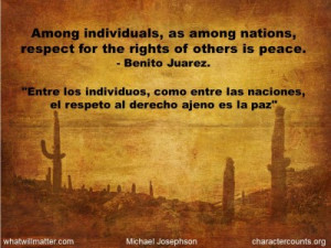 QUOTE & POSTER: Among individuals, as among nations, respect for the ...