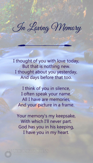 Popular Sympathy Memorial and Quotations, Poems & Verses