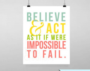 Impossible To Fail Printable Wall A Rt By BitsyCreations Instant