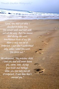 Footprints in the Sand with Quote by PamelaGauthierPhotos on Etsy, $25 ...
