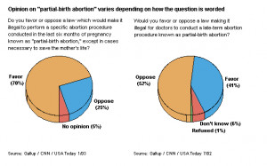 chart on opinions of partial-birth abortions