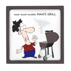 Funny Barbecue Cookout Quote Cartoon Cook Premium Keepsake Box