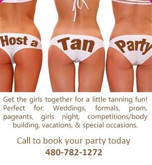 Spray Tan PARTY! Host a party and receive your Tan for FREE.
