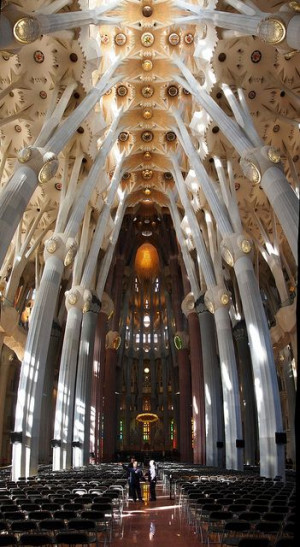 La Sagrada Familia. Antoni Gaudi. Barcelona, Spain. Gaudi started ...