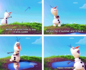 Olaf The Snowman In Summer Wickapidia
