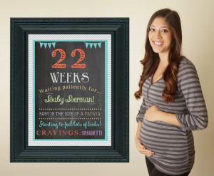 Bundle for every MONTH of pregnancy - Pregnancy Countdown Chalkboard ...