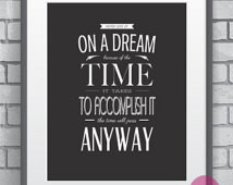 ... Poster- Mixed Font Print Wall Decor- Black White Inspiring Art Print