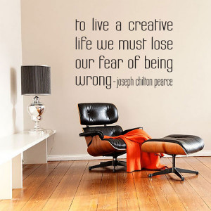 to live a creative life wall quote decal