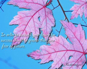 Inspirational Quote Red Fall Leaves Blue Sky Background Nature Wall ...