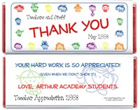Kids Faces Teacher Appreciation Candy Bar Wrapper