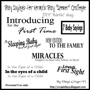 54 Very Cute Baby Scrapbook Sayings
