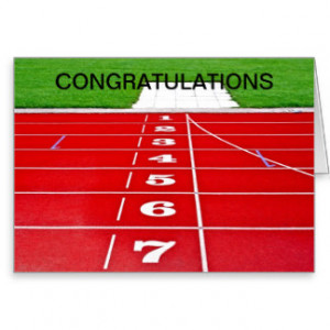 Running Track Congratulations Card