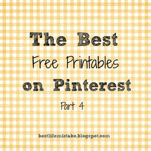 My Favorite Free Printables- Part 4